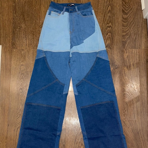 High Rise Multi-colour Jeans. - Picture 3 of 3